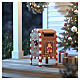 Christmas letterbox, gingerbread finish, 14x8x6 in s4