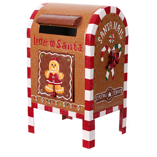 Cassetta lettere Babbo Natale pan di zenzero 35x20x15 cm 1