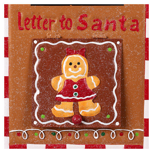 Cassetta lettere Babbo Natale pan di zenzero 35x20x15 cm 2