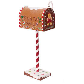 Santa Claus' letterbox, gingerbread look, 14x6x4 in