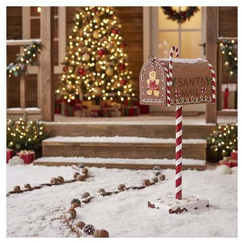 Santa Claus' letterbox, gingerbread look, 14x6x4 in 2