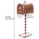 Santa Claus' letterbox, gingerbread look, 14x6x4 in s3