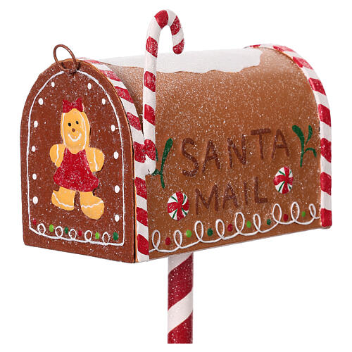 Boîte aux lettres Père Noël pain d'épices 35x15x10 cm 2