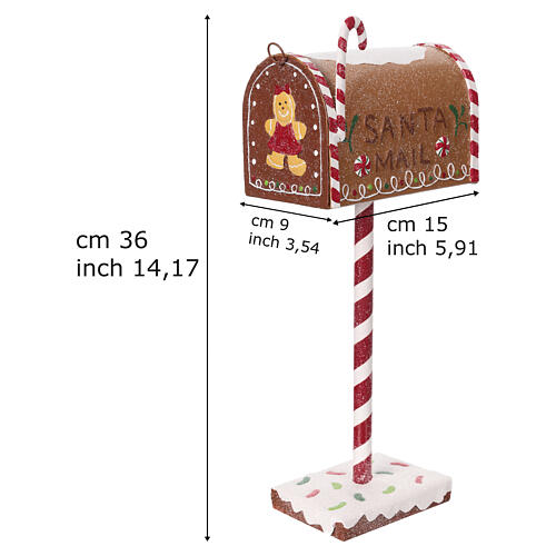 Santa Claus gingerbread mailbox 35x15x10 cm 3