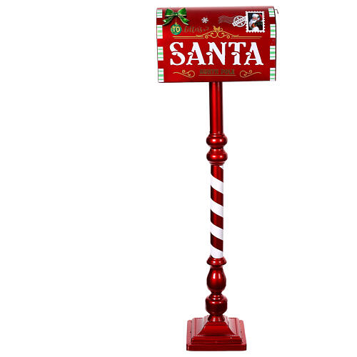 Red letterbox for Santa Claus, metal, 40x14x8 in 1