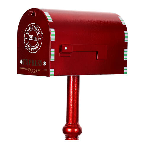 Red letterbox for Santa Claus, metal, 40x14x8 in 7