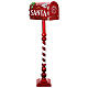 Cassetta lettere rossa natalizia Babbo Natale metallo 100x35x20 cm s1