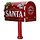 Cassetta lettere rossa natalizia Babbo Natale metallo 100x35x20 cm s2