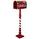 Cassetta lettere rossa natalizia Babbo Natale metallo 100x35x20 cm s3