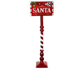 Christmas red Santa Claus metal letterbox 100x35x20 cm