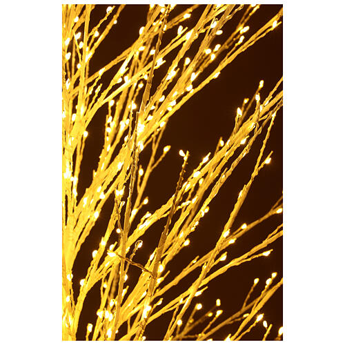 Albero di Natale bianco con luci 210 cm 2