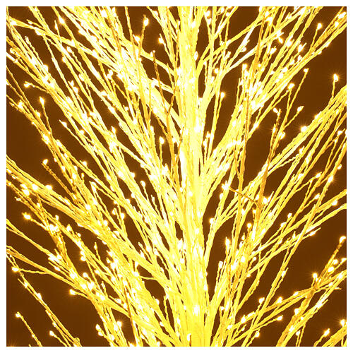 Albero di Natale bianco con luci 210 cm 4