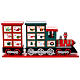 Advent calendar, red and green wooden train, 8x16x4 in s6