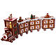 Advent calendar, gingerbread train, wood and lights, 8x20x4 in s3