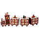 Gingerbread train advent calendar with wooden lights 20x50x10 cm s5