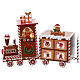 Gingerbread train advent calendar with wooden lights 20x50x10 cm s6