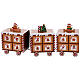 Gingerbread train advent calendar with wooden lights 20x50x10 cm s7