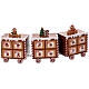 Gingerbread train advent calendar with wooden lights 20x50x10 cm s8