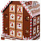 Adventskalender in Form eines Lebkuchenhauses aus Holz mit Beleuchtung – 28 cm s5