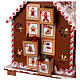 Adventskalender in Form eines Lebkuchenhauses aus Holz mit Beleuchtung – 28 cm s6