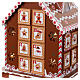 Calendario Adviento casa pan de jengibre luces 30x20x20 cm s5