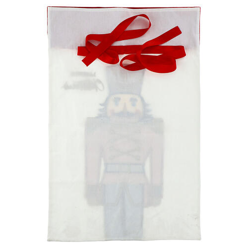 Velvet gift bag with nutcracker, 28x18 in 4