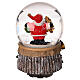 Snow globe with Santa and music box, spinning moiton, 6x4x4 in s5