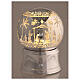 Palla di neve 120 mm argentata glitter luci Presepe 12x12x15 cm s2