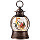 Szklana latarnia z wirującym brokatem – Święty Mikołaj w saniach, 12x8x25 cm s5