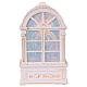 Finestra glitterata Natività illuminata 15x8x25 cm s6