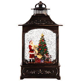 Lanterne Père Noël avec cadeaux 20x10x30 cm