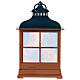 Lanterna glitter Babbo Natale in officina 15x8x30 cm  s4