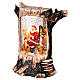 Ceppo legno glitterato illuminato Babbo Natale 110x10x25 cm s2