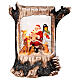 Tronco madeira purpurina iluminado Pai Natal 20x10x25 cm s1
