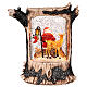 Tronco madeira purpurina iluminado Pai Natal 20x10x25 cm s4