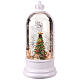 Cupola vetro glitter Angeli movimento albero 12x12x25 cm s1