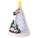 Illuminated Christmas tree with Santa Claus on his sleigh, 10x8x12 in s4