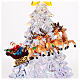 Illuminated Christmas tree with Santa Claus on his sleigh, 10x8x12 in s5