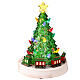 Sapin de Noël éclairé mouvement train 20x20x35 cm s1