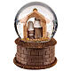 Glass snow globe with Nativity, 4x4x6 in s5