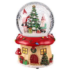 Boule à neige 100 mm Maison des gnomes 10x10x15 cm