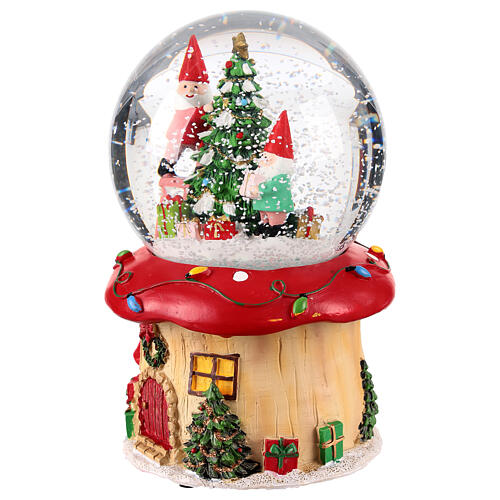Globo de neve 100 mm casa dos gnomos 10x10x15 cm 3