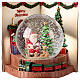 Globo de neve 120 mm livro Pai Natal com cão 25x15x20 cm s2