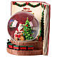 Globo de neve 120 mm livro Pai Natal com cão 25x15x20 cm s3