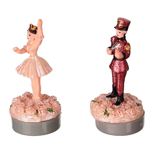 Nutcracker and ballerina, animated music box, 5x4x4 in 4