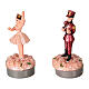 Nutcracker and ballerina, animated music box, 5x4x4 in s4