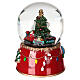 Snow globe Santa Claus train music box movement 15x12 cm s3