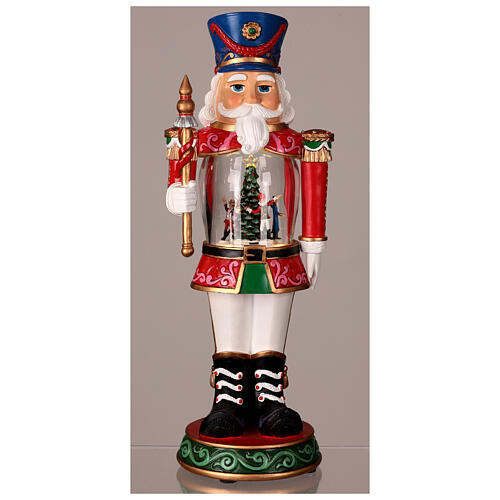 Nutcracker with snow globe, motion and music, 16x6x4 in 3