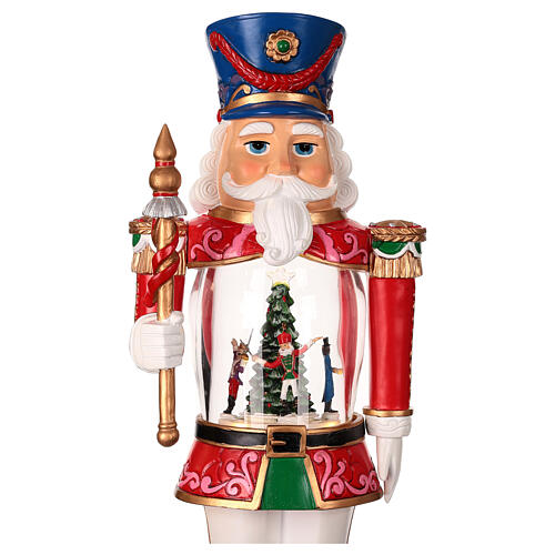 Nutcracker with snow globe, motion and music, 16x6x4 in 6