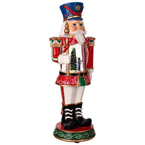 Nutcracker with snow globe, motion and music, 16x6x4 in 7